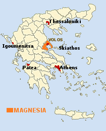 Map Greece Magnesia