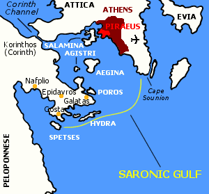 saronic islands map gulf argosaronic greece athens luv greek maps piraeus