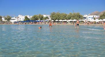 Saint George beach in Naxos Town (Hora)