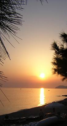 Thassos island sunset