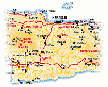 Crete Heraklion Map