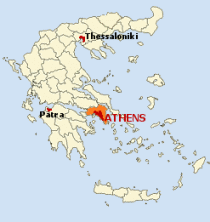 Map Greece Athens Attica